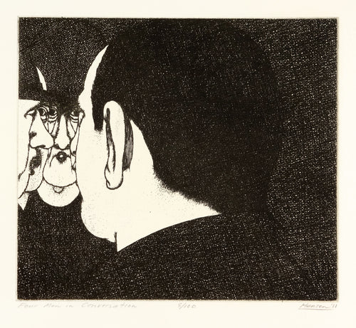 Four Men in Conversation by Art Hansen - Davidson Galleries