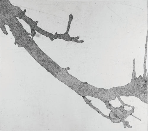 A Man, Log, and the Pear Branch by Art Hansen - Davidson Galleries