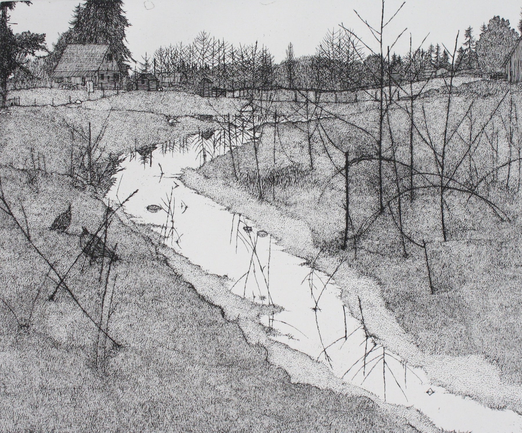Island Farm - January 1976 by Art Hansen - Davidson Galleries