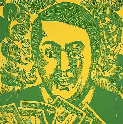 Avaricia (yellow, green) by Artemio Rodriguez - Davidson Galleries
