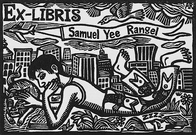 Ex Libris for Samuel Yee Rangel by Artemio Rodriguez - Davidson Galleries
