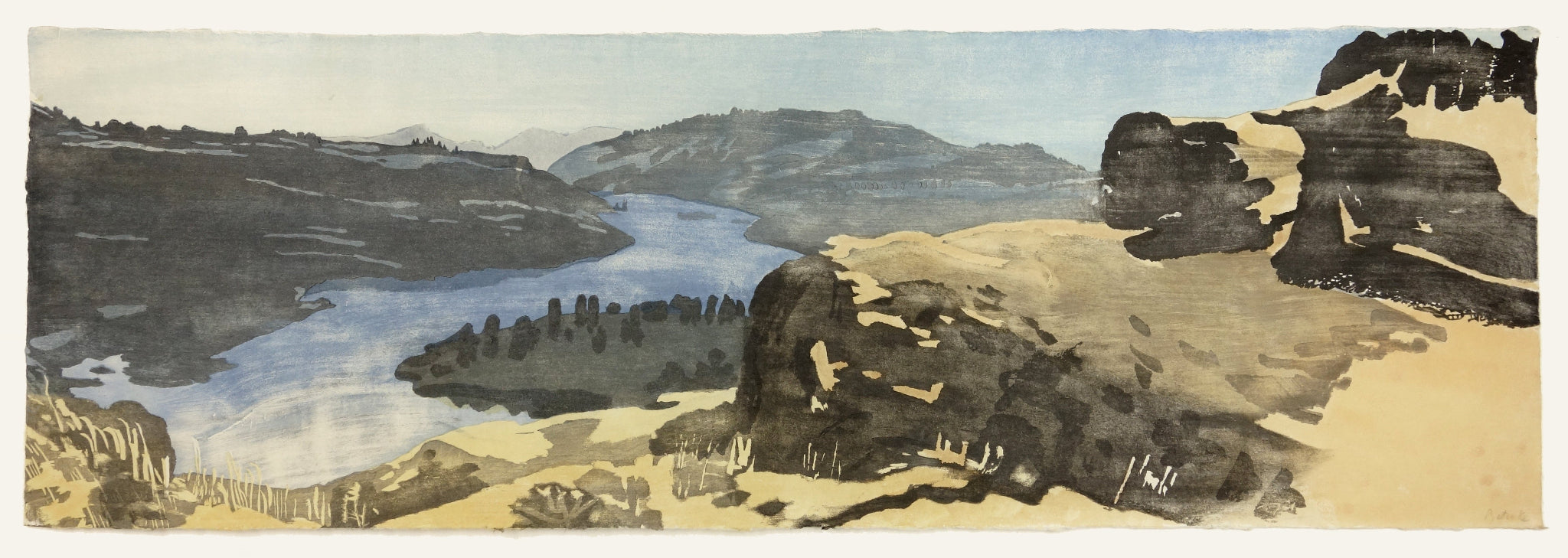 Sunset at the Columbia River by Eva Pietzcker - Davidson Galleries by Eva Pietzcker