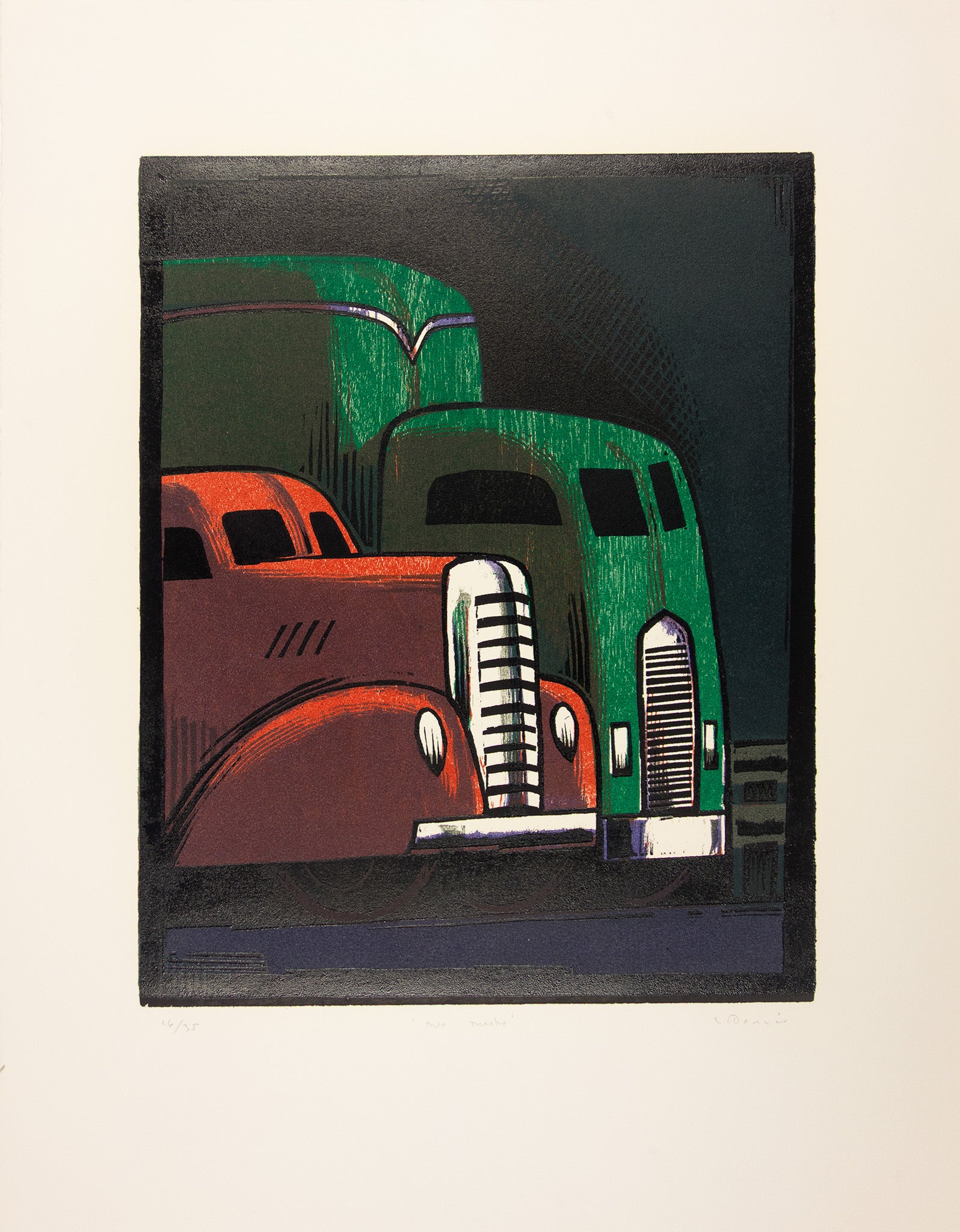 Two Trucks by Lockwood Dennis - Davidson Galleries