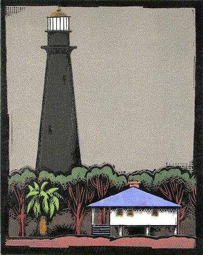 Lighthouse, Galveston Bay by Lockwood Dennis - Davidson Galleries