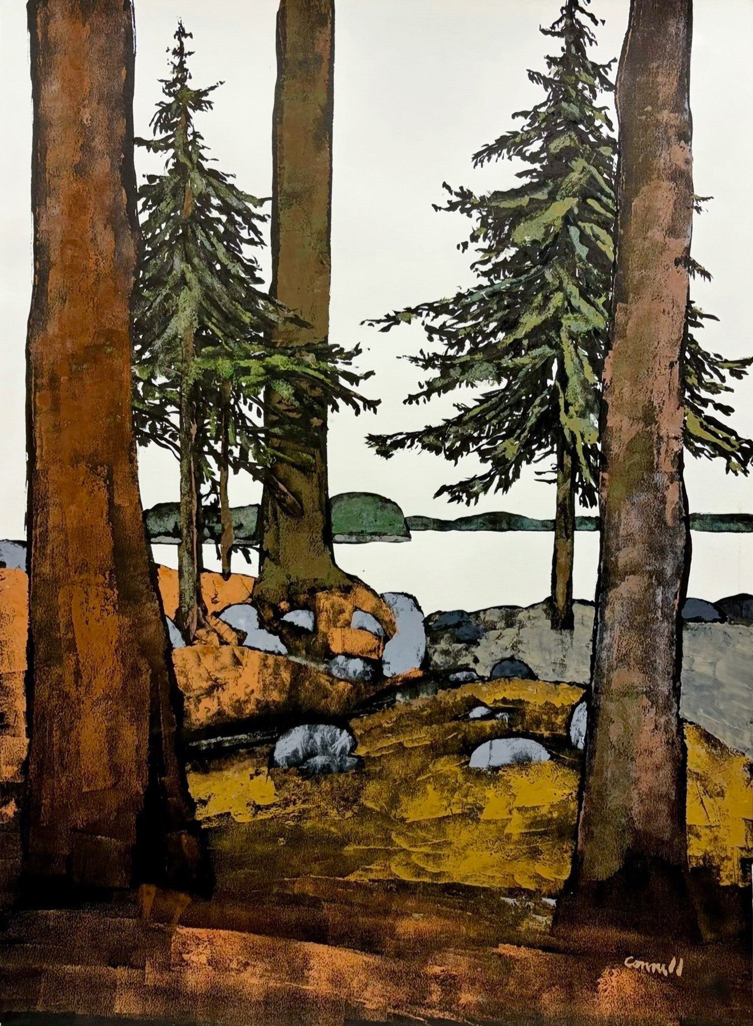Trees Above the Cliff by Robert Connell - Davidson Galleries