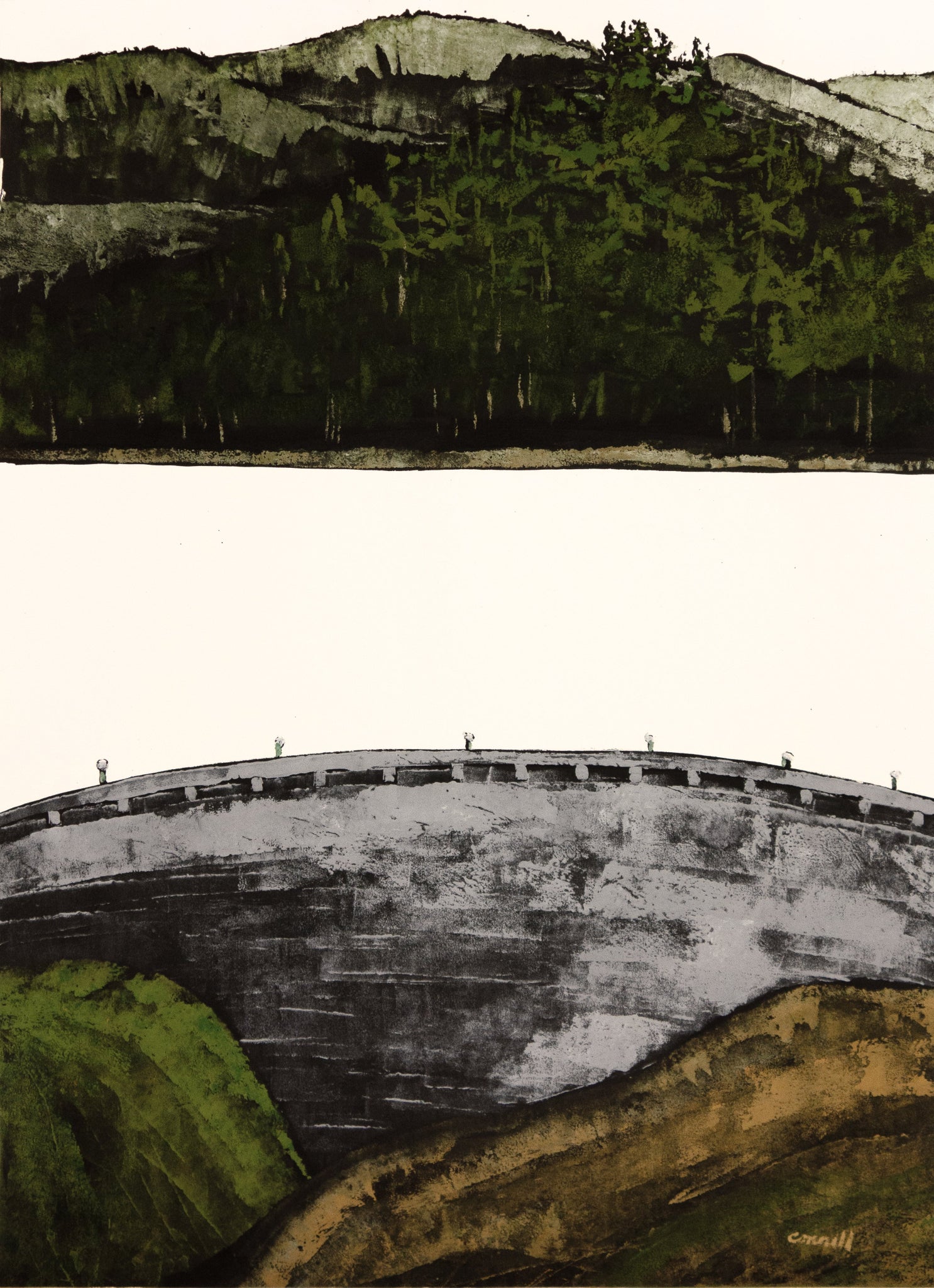 Lake Cushman Dam by Robert Connell - Davidson Galleries